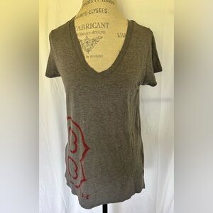 Under Armour Women’s V Neck Boston Red Soxs Tee in Medium Grey Sz M
